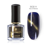 BORN PRETTY 3D Magnetic Glitter Nail Polish 6ml Holographic Chameleon Cat Eye Nail Varnish Nail Lacquer Black Base Needed