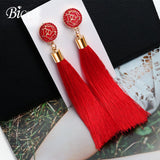 Long fabric Earrings