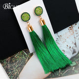 Long fabric Earrings