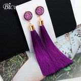 Long fabric Earrings