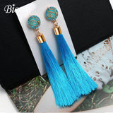 Long fabric Earrings