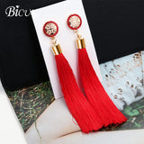 Long fabric Earrings