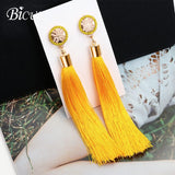 Long fabric Earrings