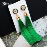 Long fabric Earrings