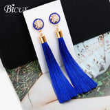 Long fabric Earrings