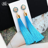 Long fabric Earrings