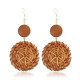 Donarsei Ethnic Leopard Rattan Earrings