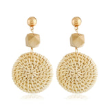 Donarsei Ethnic Leopard Rattan Earrings