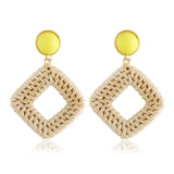 Donarsei Ethnic Leopard Rattan Earrings
