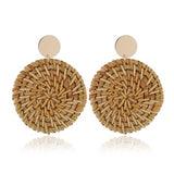 Donarsei Ethnic Leopard Rattan Earrings