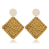 Donarsei Ethnic Leopard Rattan Earrings