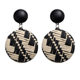 Donarsei Ethnic Leopard Rattan Earrings