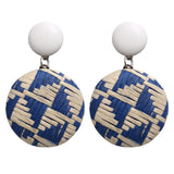 Donarsei Ethnic Leopard Rattan Earrings