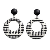 Donarsei Ethnic Leopard Rattan Earrings