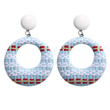 Donarsei Ethnic Leopard Rattan Earrings