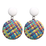Donarsei Ethnic Leopard Rattan Earrings