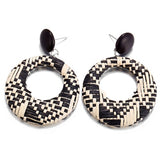 Donarsei Ethnic Leopard Rattan Earrings