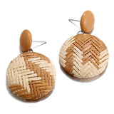 Donarsei Ethnic Leopard Rattan Earrings