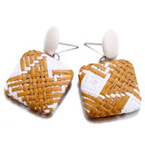Donarsei Ethnic Leopard Rattan Earrings